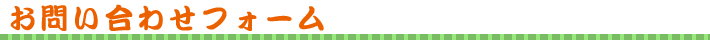 お問い合わせフォーム